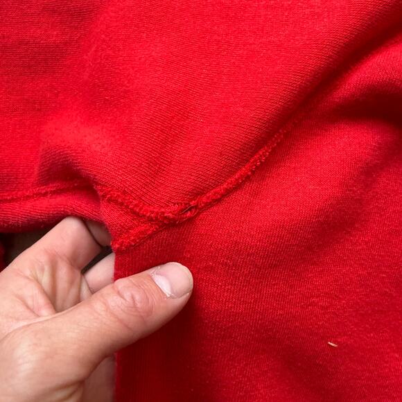 Vintage 70's Hupa Native American Indian Tribe YMCA Red Sweat Sweatshirt Sz XL - Picture 2 of 8